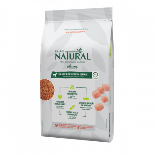 Ração Guabi Natural para Cães Adultos Obesos Raças Médias e Grandes 2 5kg