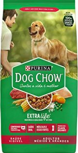 Ração Dog Chow Para Cães Adultos De Raças Médias E Grandes - 1Kg Purina Para Todas Todos Os Tamanhos De Raça Todas As Fases - Sabor Carne