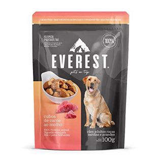 Ração Úmida Everest Cubos de Carne ao Molho para Cães Raças Médias e Grandes Carne 100 g