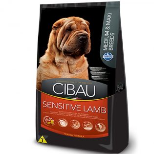 Ração Cibau Sensitive Lamb para Cães Adultos de Raças Médias e Grandes Carne 12 kg