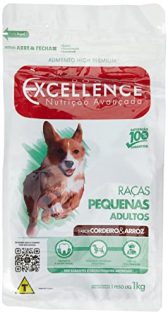 Ração Excellence para Cães Adultos de Raças Pequenas Sabor Cordeiro e Arroz 1kg  1 kg