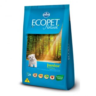 Ração Farmina Ecopet Natural Junior para Cães Filhotes de Raças Pequenas Frango 1 kg