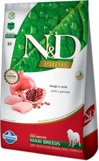 Ração Farmina N&D Prime Frango e Romã Cães Adultos Raças Grandes Frango 10