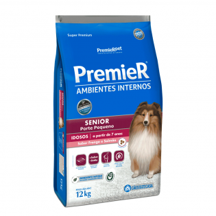 Ração Premier Ambientes Internos para Cães Idosos de Raças Pequenas Frango Cereais 12 kg