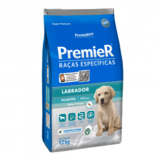 Ração Premier Labrador para Cães Filhotes Frango Cereais 12 kg