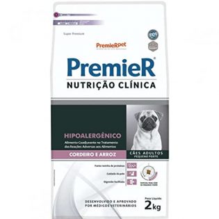 Ração Premier Nutrição Clínica Hipoalergênico Cordeiro e Arroz para Cães Adultos Pequeno Porte Cordeiro Cereais 2 kg