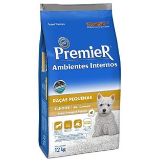 Ração Premier Pet Ambientes Internos Cães Filhotes Frango e Salmão Frango 12 kg