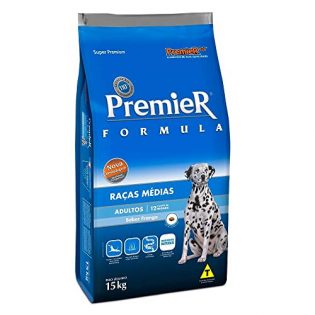 Ração Premier Pet Formula Frango Cães Adultos Raças Médias Frango Cereais 15 kg