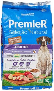 Ração Premier Pet Seleção Natural Cães Adultos Frango Korin com Batata Doce Frango Vegetais 12 kg