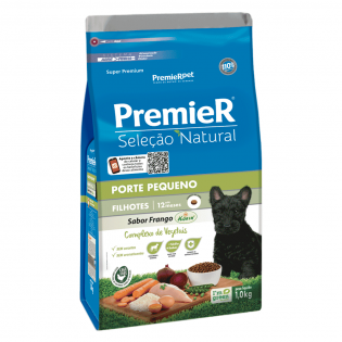 Ração Premier Seleção Natural para Cães Filhotes de Raças Pequenas Frango 1 kg