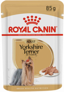 Ração Royal Canin Sachê Breed Health Nutrition Adult Wet para Yorkshire Terrier Carne 85 g