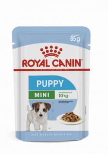Ração Royal Canin Sachê Size Health Nutrition Puppy Wet para Cães Filhotes Raças Pequenas Carne 85 g