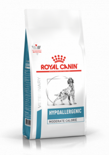 Ração Royal Canin Veterinary Hypoallergenic Moderate Calorie para Cães Adultos Frango Cereais 2 kg