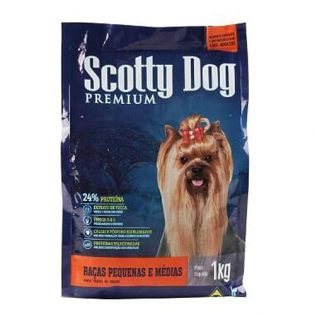 Ração Scotty Dog para Cães Adultos Raças Pequenas e Médias 1kg Ração Seca Scotty Dog para Cães Adultos Raças Pequenas e Médias 1kg  1 kg