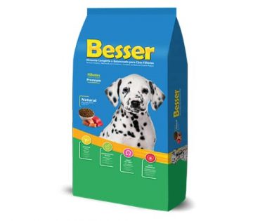 Ração Seca Besser Natural Premium para Cães Filhotes Frango Cereais 10