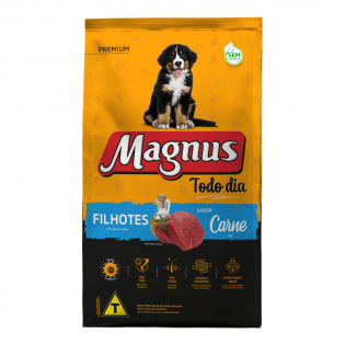 Ração Seca Magnus Todo Dia Carne para Cães Filhotes Carne 3 kg