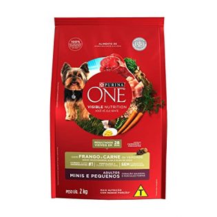Ração Seca Nestlé Purina One Frango e Carne para Cães Adultos Raças Minis e Pequenas Frango Cereais 2 kg