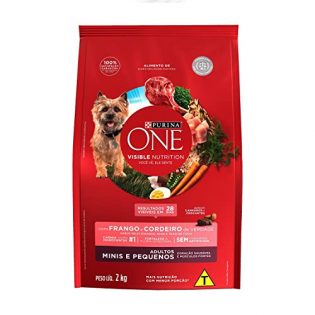 Ração Seca Nestlé Purina One Frango e Cordeiro para Cães Adultos Raças Minis e Pequenas Carne 2 kg