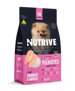Ração Seca Nutrive Select Frango e Arroz para Cães Filhotes Porte Pequeno Frango Cereais 1 kg