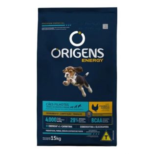 Ração Seca Origens Energy Premium Especial Frango e Cereais para Cães Filhotes Frango 15 kg