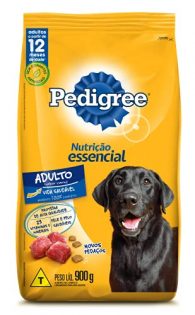 Ração Seca Pedigree Nutrição Essencial Carne para Cães Adultos Raças Médias e Grandes Carne 900 g