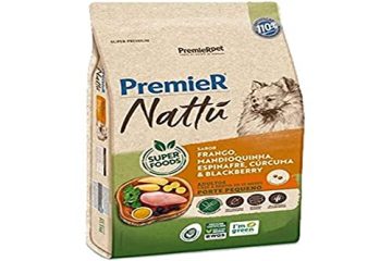 Ração Seca PremieR Nattú Mandioquinha para Cães Adultos Porte Pequeno Frango Cereais 10