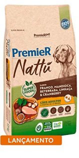 Ração Seca PremieR Pet Nattú Mandioca para Cães Adultos Frango Vegetais 12 kg