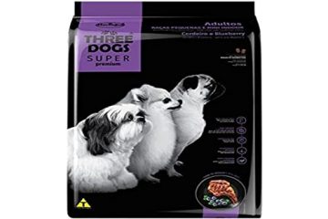 Ração Seca Three Dogs Super Premium Cordeiro e Blueberry para Cães Adultos Raças Pequenas e Mini Indoor Cordeiro Vegetais 1 kg