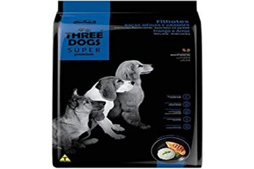 Ração Seca Three Dogs Super Premium Frango e Arroz para Cães Filhotes Raças Médias e Grandes Frango Cereais 3 kg