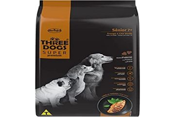 Ração Seca Three Dogs Super Premium Frango e Chá Verde para Cães Sênior 7+ Frango Vegetais 3 kg