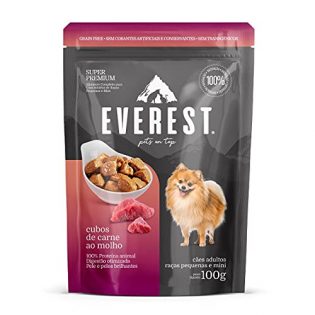 Ração Úmida Everest Cubos de Carne ao Molho para Cães Raças Pequenas e Mini Carne 100 g