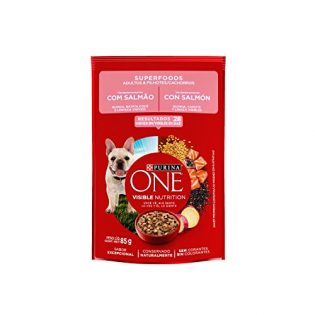 Ração Úmida Nestlé Purina One Salmão para Cães Adultos e Filhotes Peixe 85 g