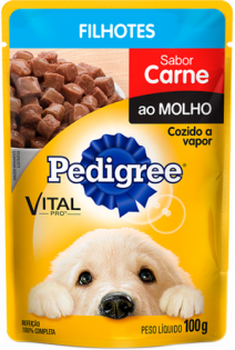 Ração Úmida Pedigree Sachê Carne ao Molho para Cães Filhotes Cordeiro Cereais 100 g