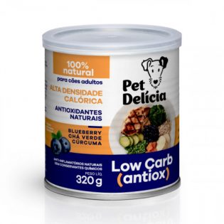 Ração Úmida Pet Delícia Natural Low Carb Antiox Carne 320 g
