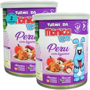 Ração Úmida Turma da Mônica Pets Peru com Legumes 280g Para Cães Adultos Kit 2 un  280 g