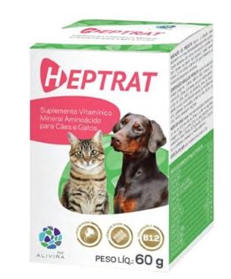 Suplemento Vitamínico Heptrat para Cães e Gatos 60g Alivira  60 g
