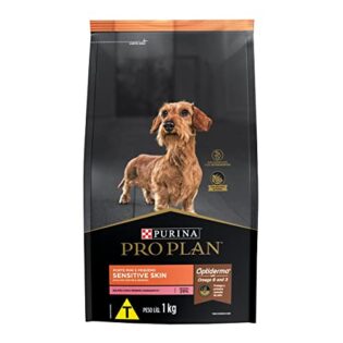 Ração Seca Nestlé Purina Pro Plan Pele Sensível Salmão Cães Adultos Raças Pequenas Carne 1 kg