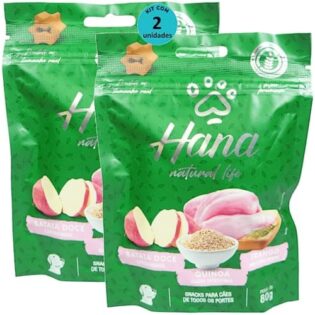 Hana Natural Life Batata Doce Quinoa Frango 80g Para Cães Adultos Kit C/ 2 Un  80 g