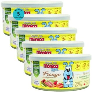 Ração Úmida Turma Da Mônica Pets Frango com Legumes 120g Para Cães Adultos Kit Com 5  120 g