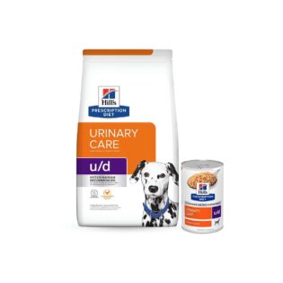 Kit Hill's Prescription Diet Ração Seca e Úmida u/d Urinary Care para Cães Adultos  3