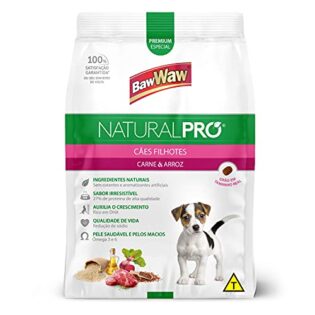 Ração BAW WAW Natural Pro para cães filhotes sabor Carne e Arroz - 1kg  1 kg