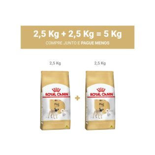 Ração Royal Canin para Cães Adultos da Raça Pug Frango 5 kg