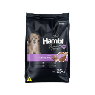 Ração Seca Hambi Carne e Arroz para Cães Filhotes Carne Cereais 25 kg