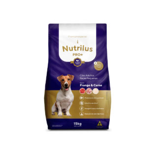 Ração Seca Nutrilus Pro+ Frango & Carne para Cães Adultos de Raças Pequenas Frango Cereais 3 kg