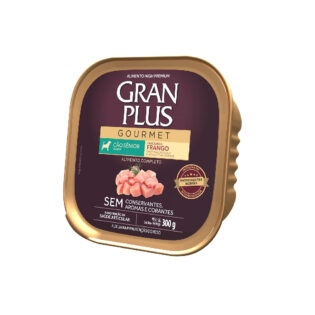 Ração Úmida GranPlus Gourmet Patê Frango para Cães Sênior Frango 300 g