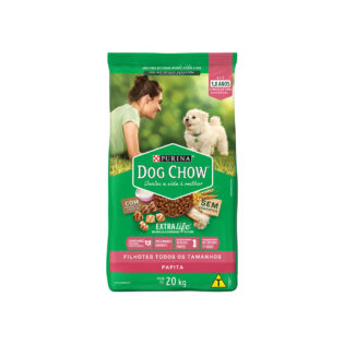 Ração Nestlé Purina Dog Chow Extra Life Papita para Cães Filhotes Frango Cereais 20 kg
