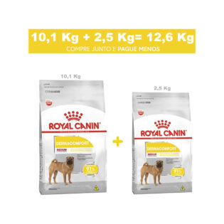 Ração Royal Canin Medium Dermacomfort para Cães Adultos ou Idosos de Raças Médias Frango Cereais 12