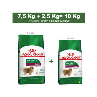 Ração Royal Canin Mini Indoor Adult para Cães Adultos de Raças Pequenas com 10 Meses ou mais Frango 10 kg