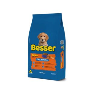 Ração Seca Besser Natural Premium para Cães Filhotes Frango Cereais 10