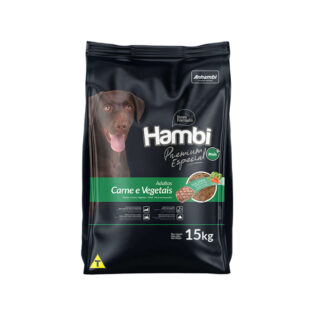 Ração Seca Hambi Premium Especial Carne e Vegetais para Cães Adultos Carne Vegetais 15 kg